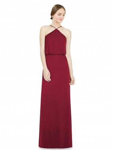 Sleek Halter Neck A-Line Chiffon Bridesmaid Dress Essex
