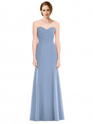 Draped Strapless Sweetheart Trumpet Chiffon Bridesmaid Dress Essex