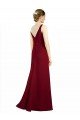 Twist-Knot V-Neckline Long Chiffon Bridesmaid Dress Essex