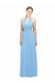 Keyhole Front Sheath Chiffon Bridesmaid Dress with Open Tie Back Essex