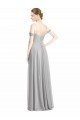 Off the Shoulder Long Chiffon Bridesmaid Dress with Ruched Bodice Essex