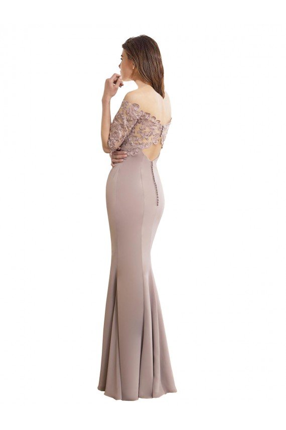 Sweetheart Neckline Long Sleeves Lace Bridesmaid Dress Essex