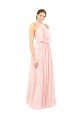 Halter Neck Chiffon Bridesmaid Dress with Double Ruffle Front Essex