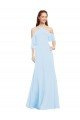 Chiffon Halter Neck Bridesmaids Dress with Flounced Neckline Essex
