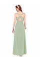 Feminine Chiffon Bridesmaid Dress with Ruching and V-Neckline Essex
