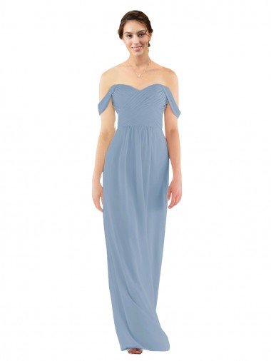 Sweetheart Neckline Chiffon Off-the-Shoulder Bridesmaid Dress Essex