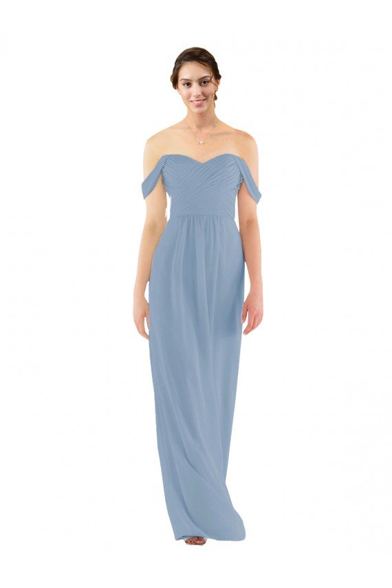 Sweetheart Neckline Chiffon Off-the-Shoulder Bridesmaid Dress Essex