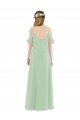 Off-the-Shoulder Long Chiffon Beachy Bridesmaid Dress Essex