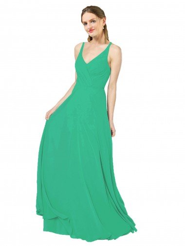 Classic Chiffon Bridesmaid Dress with Lace-Up Back Essex