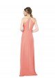 Modern Long Chiffon Bridesmaid Dress with Keyhole Back Essex