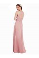 Chiffon Bridesmaids Dress with Draped Bodice and Keyhole Back Essex