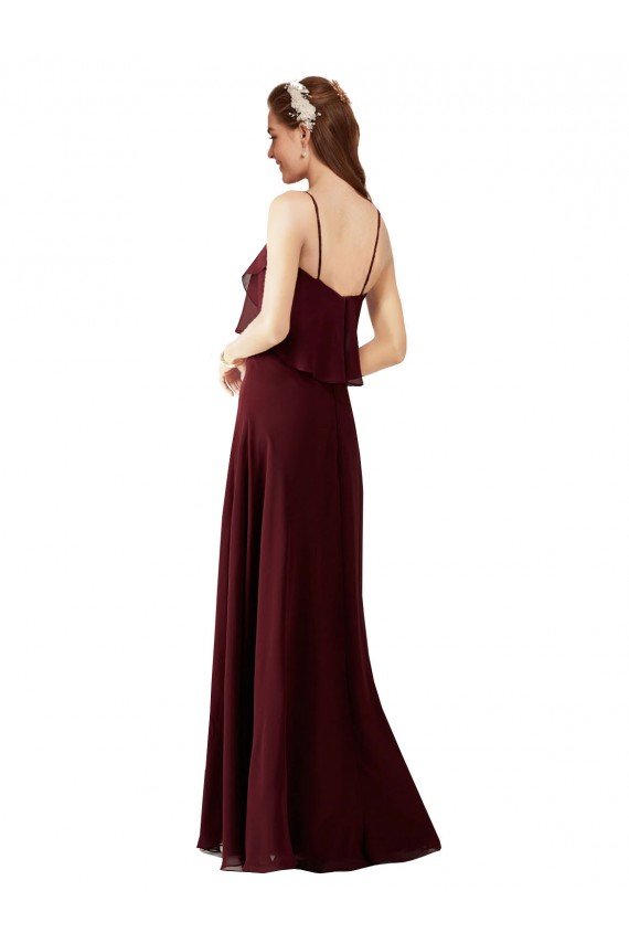 Chiffon Bridesmaids Dress with Spaghetti Straps Essex