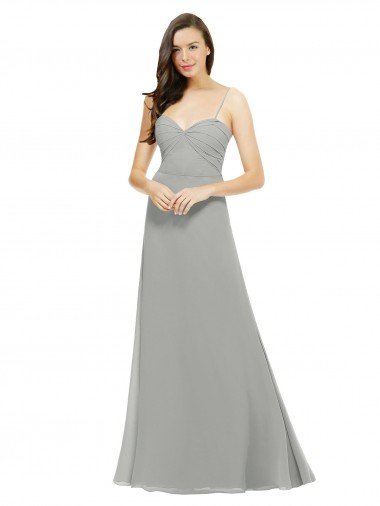 Chiffon Bridesmaid Dress with Sweetheart Neckline and Adjustable Straps Essex
