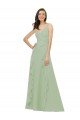 Chiffon Bridesmaid Dress with Ruffles and Draping Essex