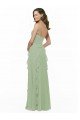 Chiffon Bridesmaid Dress with Ruffles and Draping Essex