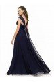Chiffon Bridesmaid Dress with Rouched Draped Bodice and Watteau Back Essex