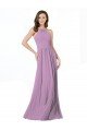High Halter Chiffon Bridesmaid Dress with Ruffle Details Back Essex
