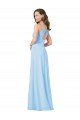 Long V-Neck Chiffon Bridesmaid Dress with Keyhole Back Essex