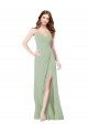 Floor Length Long Chiffon Bridesmaid Dress with Side Slit Essex