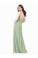 Floor Length Long Chiffon Bridesmaid Dress with Side Slit Essex