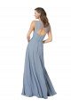 Surplice Bodice A-Line Long Chiffon Bridesmaid Dress Essex