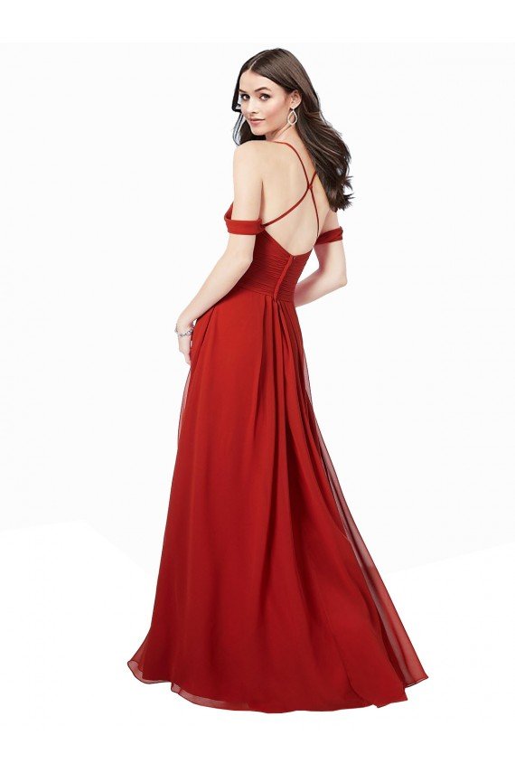 Cold Shoulder Chiffon Bridesmaid Dress Essex