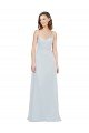 Slim A-Line Chiffon Bridesmaid Dress with Spaghetti Strap Gathered Bodice Essex