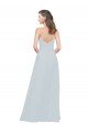 Slim A-Line Chiffon Bridesmaid Dress with Spaghetti Strap Gathered Bodice Essex