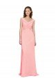 Luxe Chiffon Bridesmaid Dress with Shoulder Tip Gathered Bodice Essex