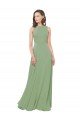 High Neck Chiffon Bridesmaids Dress with Low Cowl Back Essex