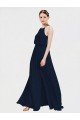 High Halter Chiffon Bridesmaid Dress with Side Slit Essex