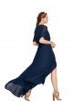 V-Neck Plush Chiffon Bridesmaid Dress with Flutter Sleeves Essex