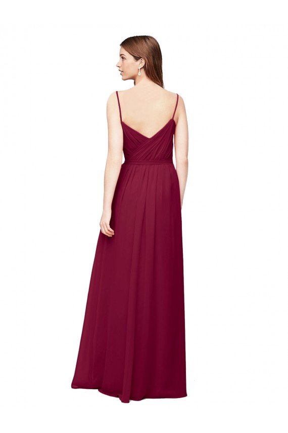 Wrapped Sweetheart Neckline Long Chiffon Bridesmaid Dress  Essex
