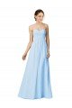 Strapless Chiffon Bridesmaid Dress with Criss Cross Shirred Bodice Essex