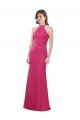 Slim A-Line Long Chiffon Bridesmaid Dress with Strappy Back Essex