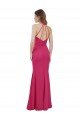 Slim A-Line Long Chiffon Bridesmaid Dress with Strappy Back Essex