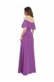 Draped Off The Shoulder Chiffon Bridesmaid Dress with Spaghetti Straps and Ruffled Neckline Essex