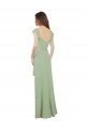 Draped Sweetheart Chiffon Bridesmaid Dress with Ruffled Cap Sleeves Essex