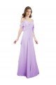 Chiffon Bridesmaid Dress with Draped Sweetheart Bodice and Off The Shoulder Flounces Essex