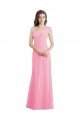 Single Shoulder Chiffon Bridesmaid Dress with Draped Bodice Essex