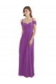 Cold Shoulder Long Chiffon Bridesmaid Dress with Ruching Details Essex