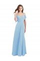 Cold Shoulde Chiffon Bridesmaid Dress with Wrap Bodice Essex