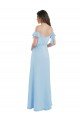 Cold Shoulde Chiffon Bridesmaid Dress with Wrap Bodice Essex