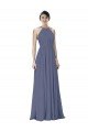 Halter Neck Ruched Bodice Chiffon Bridesmaid Dress Essex