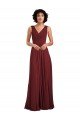 Sleeveless V-Neck Pleated Chiffon Bridesmaid Dress Essex