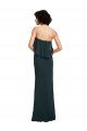 Strapless Chiffon Bridesmaid Dress with cascading Flounce Crop Top Bodice Essex