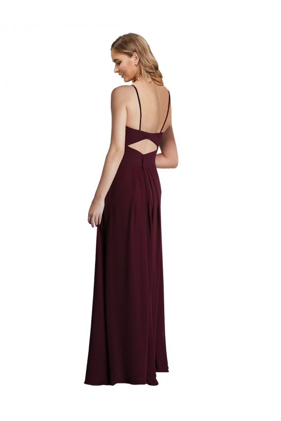 Long Chiffon Bridesmaid Dress with Sweetheart Neckline Essex