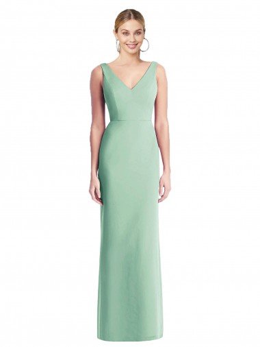 Sleeveless Tie Back Chiffon Trumpet Chiffon Bridesmaid Dress Essex