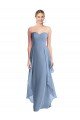 Strapless Chiffon Bridesmaid Dress with Skirt Overlay Essex