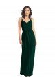 V-Neck Blouson Bodice Chiffon Maxi Bridesmaid Dress Essex
